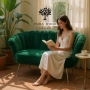 Sofa Butelkowa Zieleń LUX-4